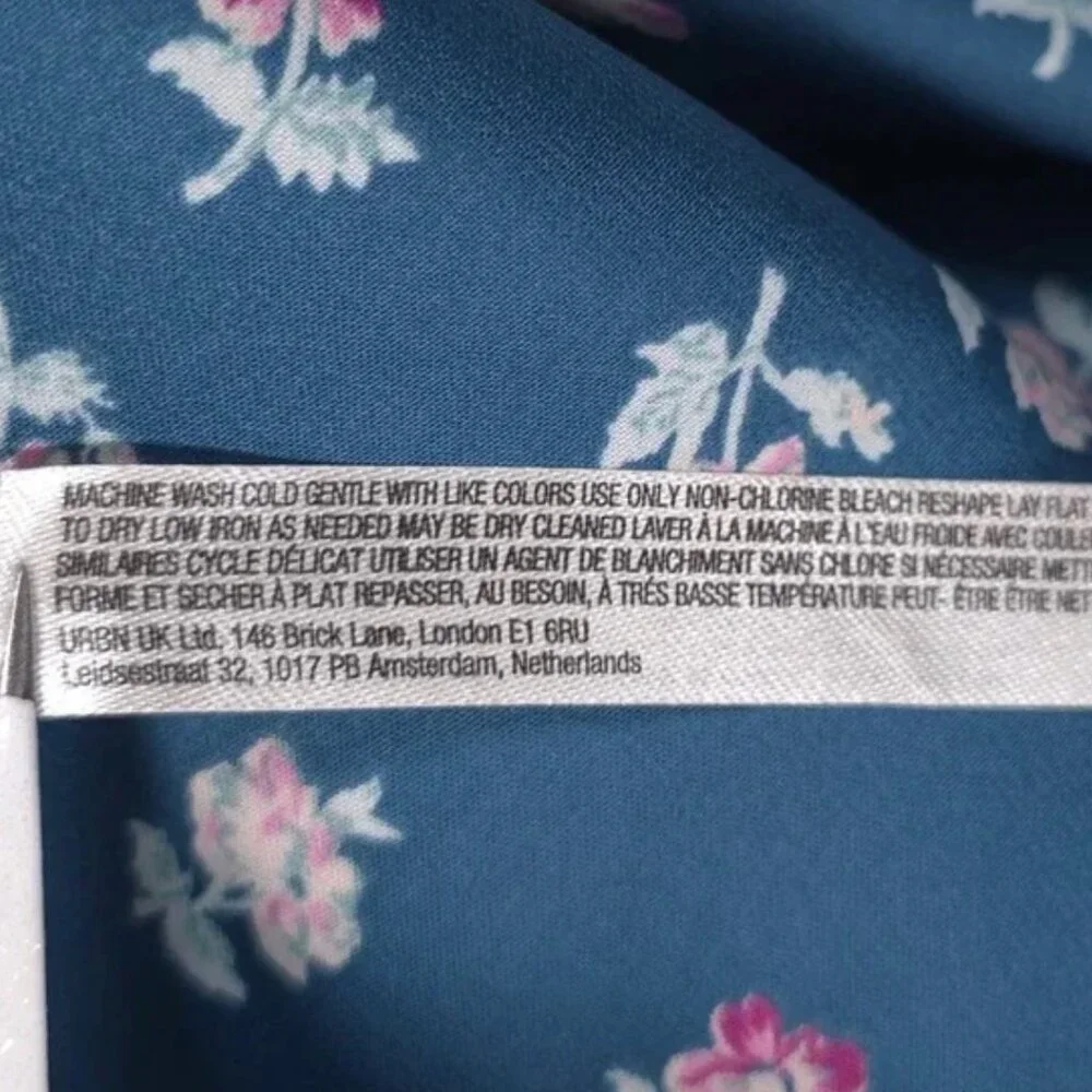 NWT Free People Gossamer Glow Midi Slip Dress Medium Deep Lagoon Combo - Picture 11 of 12